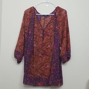 Chaps plus size button down shirt